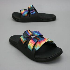 Chaco Ladies 9 CHILLOS Tie Dyed Rainbow Mules Shoes Slides Sandals - JCH108782